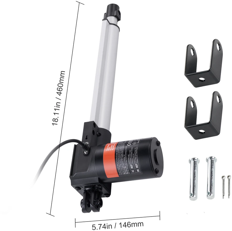 VEVOR Linearinis pavaras 12V 10 colių 6000N IP44