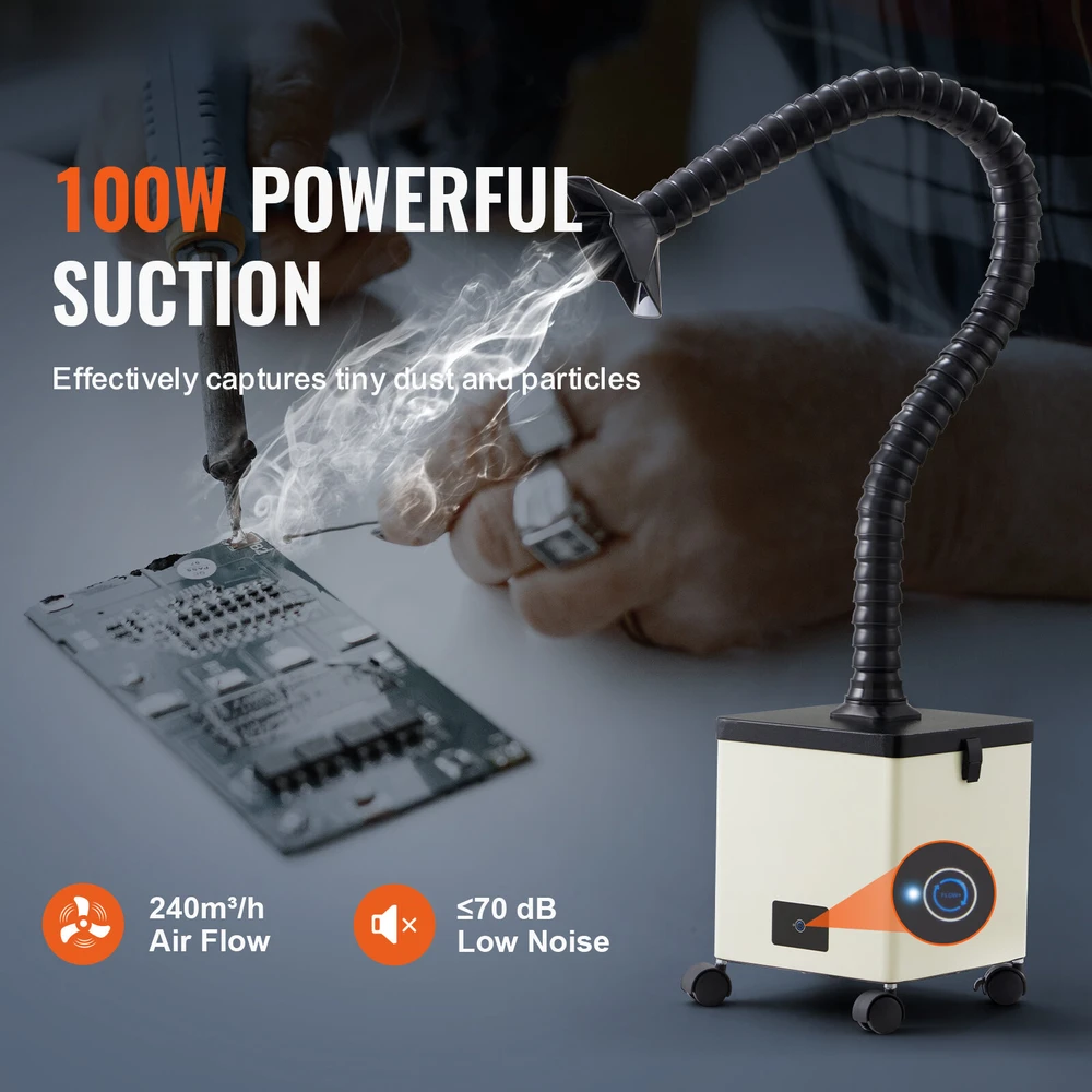 VEVOR 100W lydmetalių dūmų ištraukiklis su filtrais