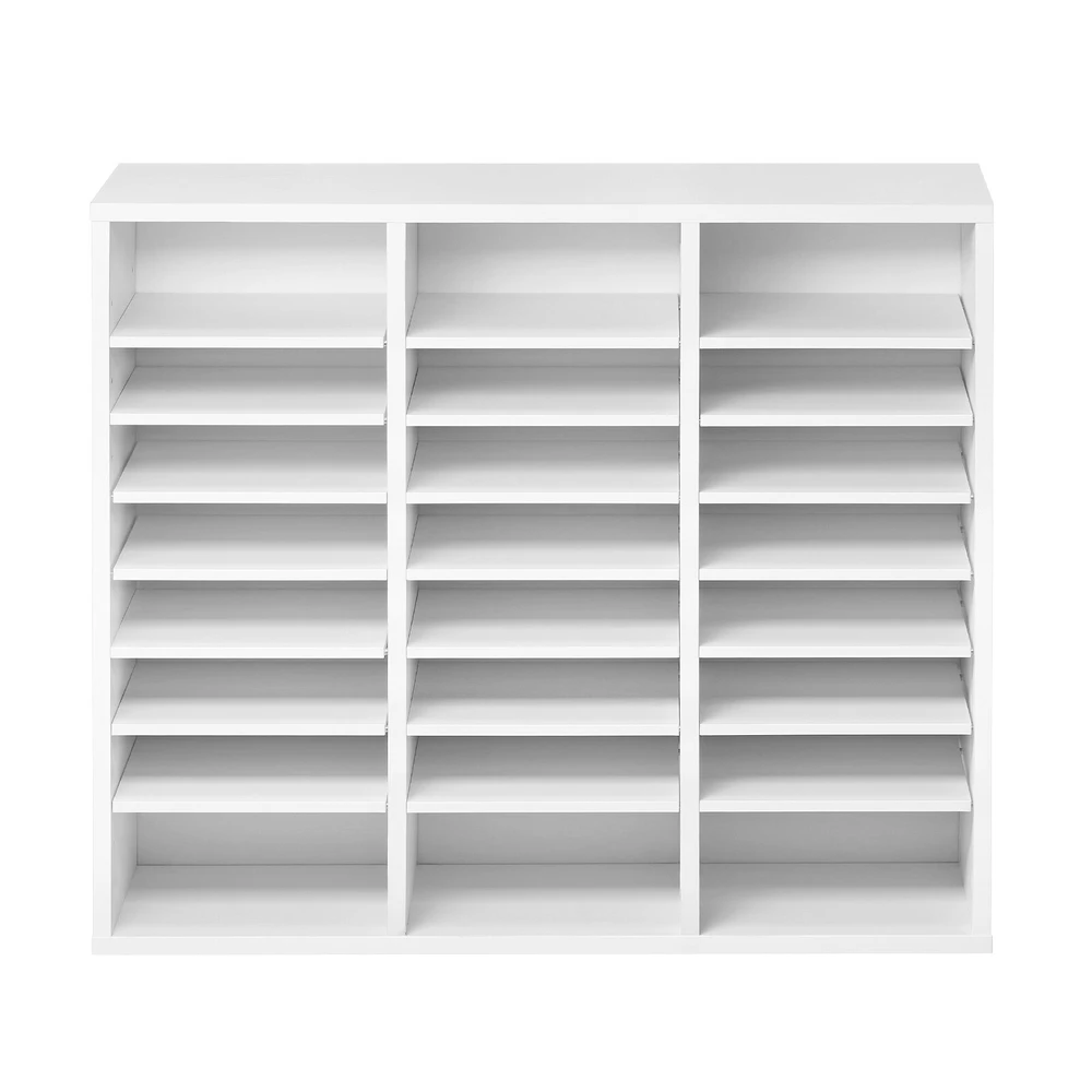 VEVOR Baltas medinis literatūros organizatorius su 24 skyreliais