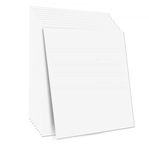 VEVOR Baltos lubų plytelės iš pvc, 12 vnt.