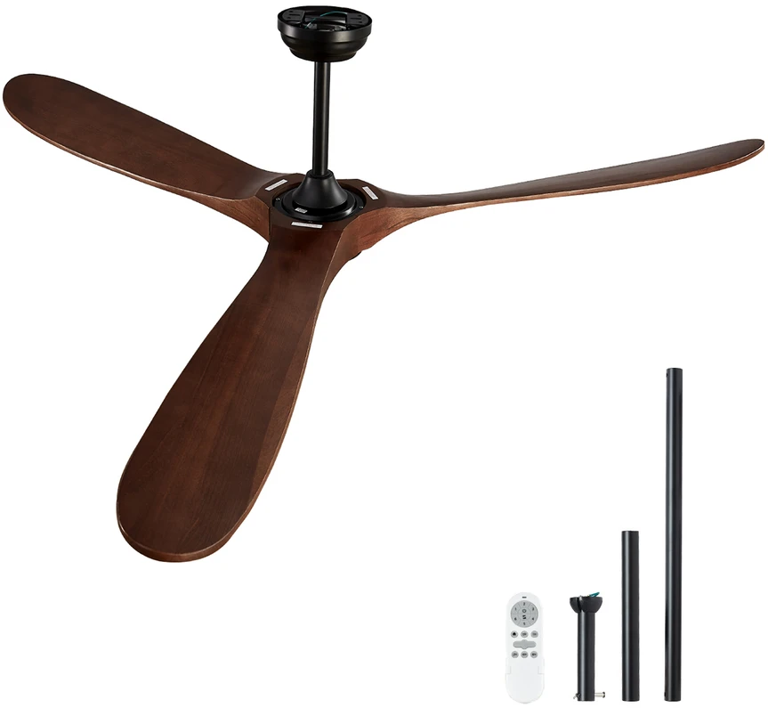 VEVOR 182 cm medinės mentės lubų ventiliatorius