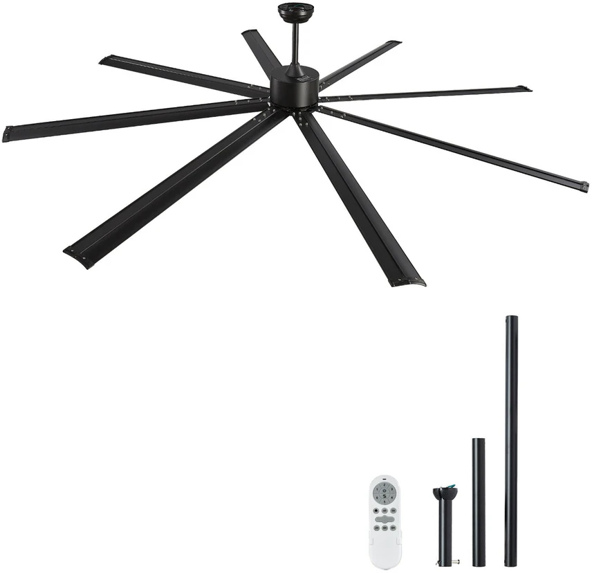 VEVOR 244 cm aliumininis ventiliatorius be šviesos