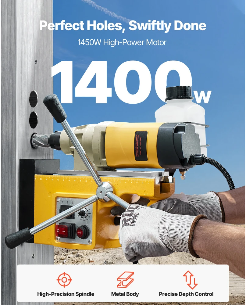 VEVOR Magnetinis grąžtas 1400 W 6 antgaliai