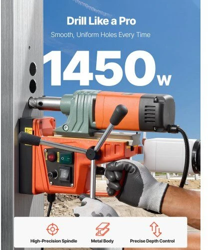 VEVOR Magnetinis gręžtuvas metalui, 1450 W