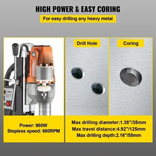 VEVOR Magnetinė gręžimo mašina 220V-240V 980W
