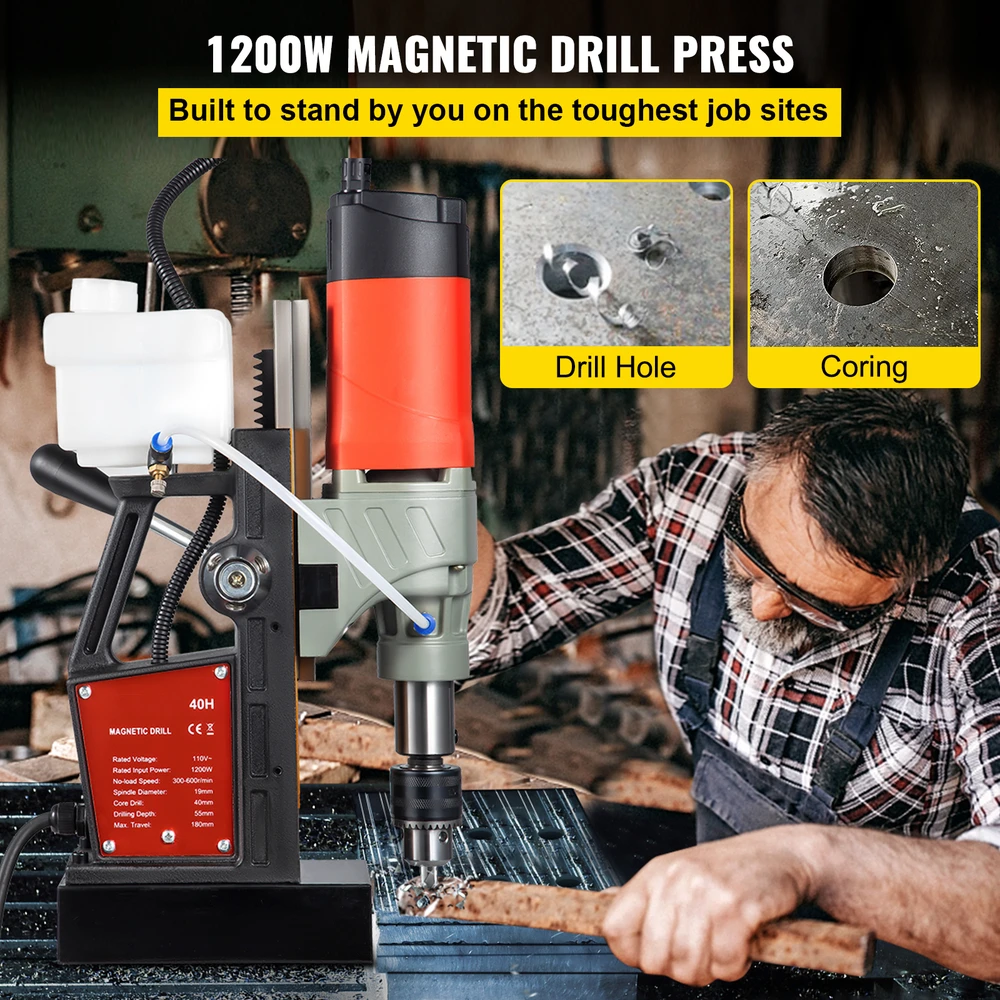 VEVOR Magnetinis grąžtas, 1200W, 13000N galia