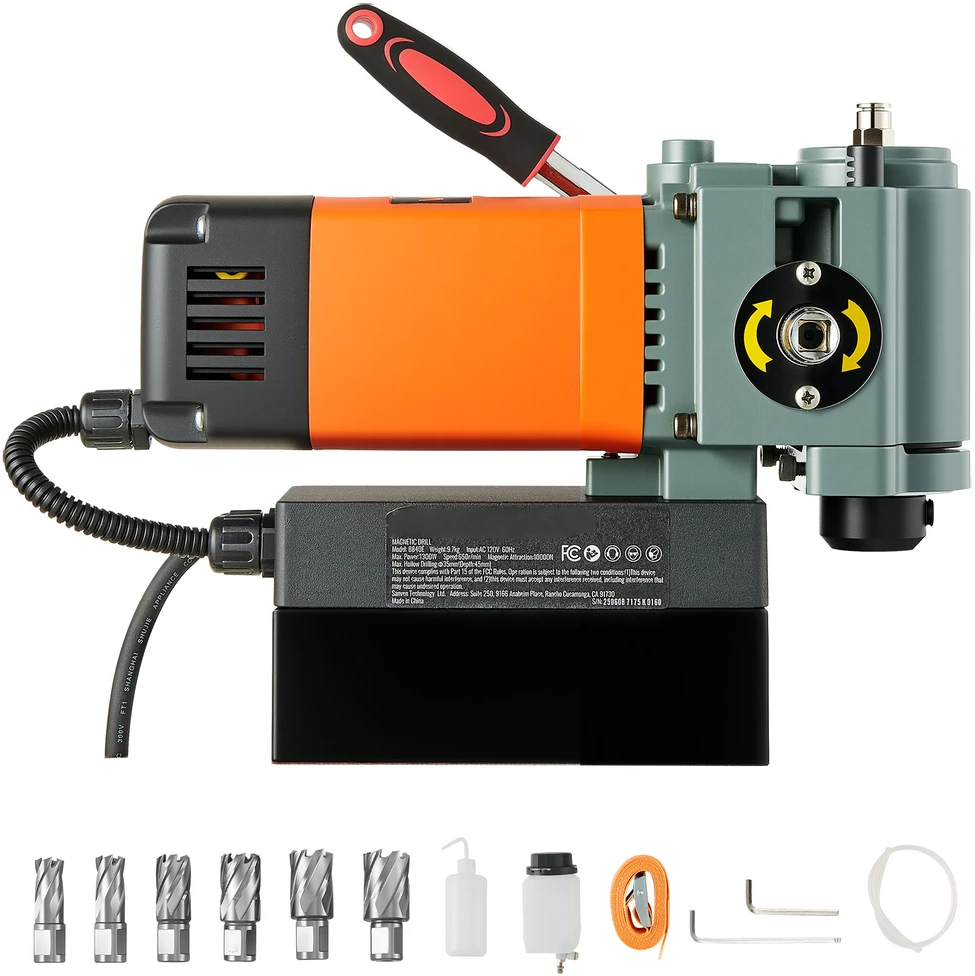 VEVOR Žemo profilio magnetinė gręžimo mašina, 1300 W, 35 mm