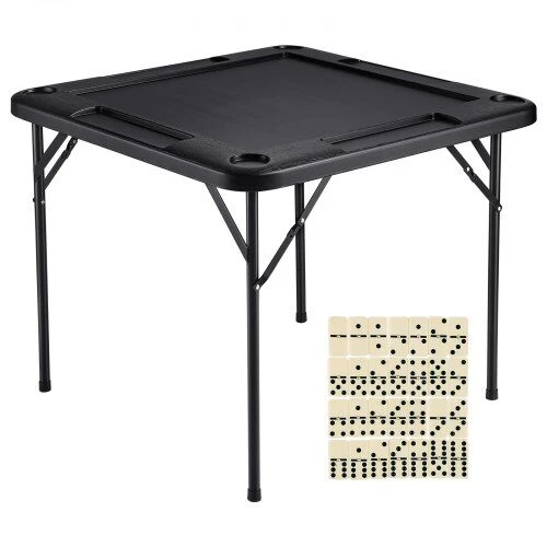 VEVOR Keturkampis Mahjong stalas su laikikliais
