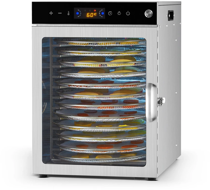 VEVOR 12 padėklų maisto džiovykla iš nerūdijančio plieno 800W