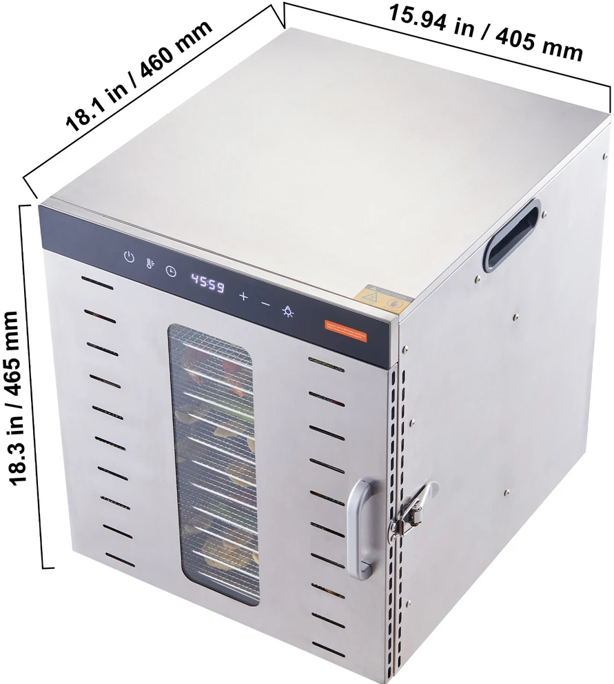 VEVOR 10 padėklų maisto džiovintuvas 1000W