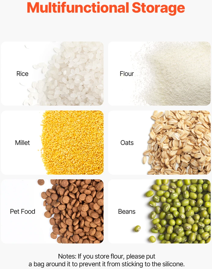 VEVOR Ingredientų laikymo konteineriai su dangteliu