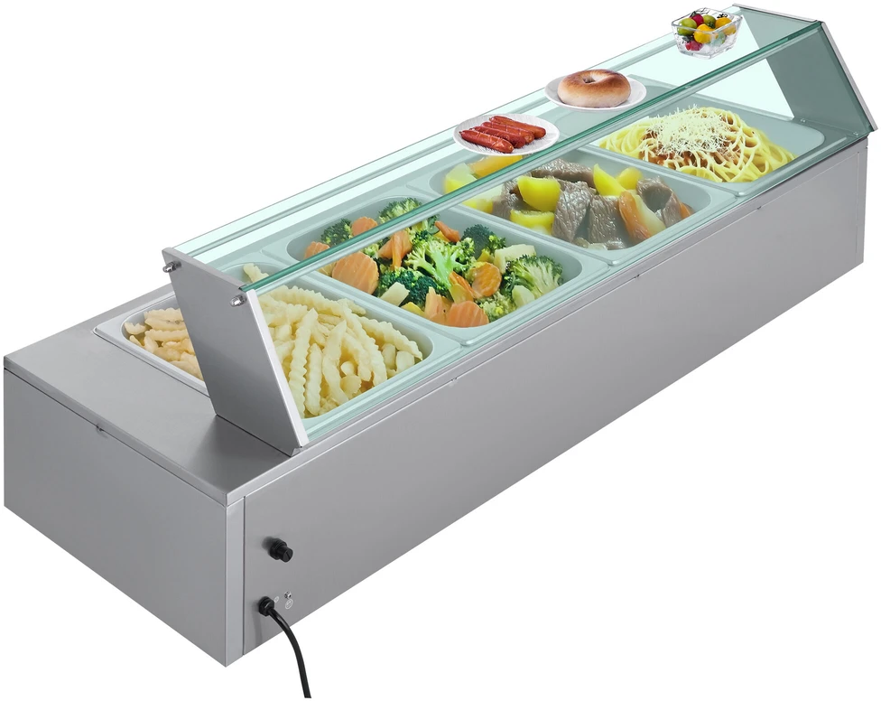 VEVOR Elektrinis maisto šildytuvas su 4 indais