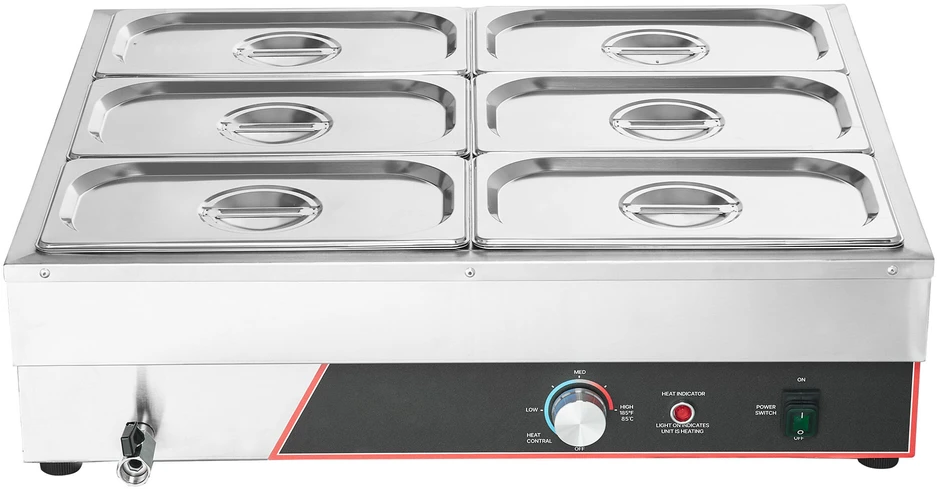 VEVOR Elektrinis maisto šildytuvas iš nerūdijančio plieno, 1500W