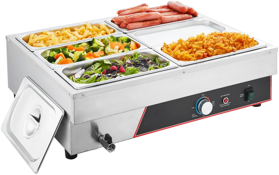 VEVOR Elektrinis maisto šildytuvas iš nerūdijančio plieno, 1500W