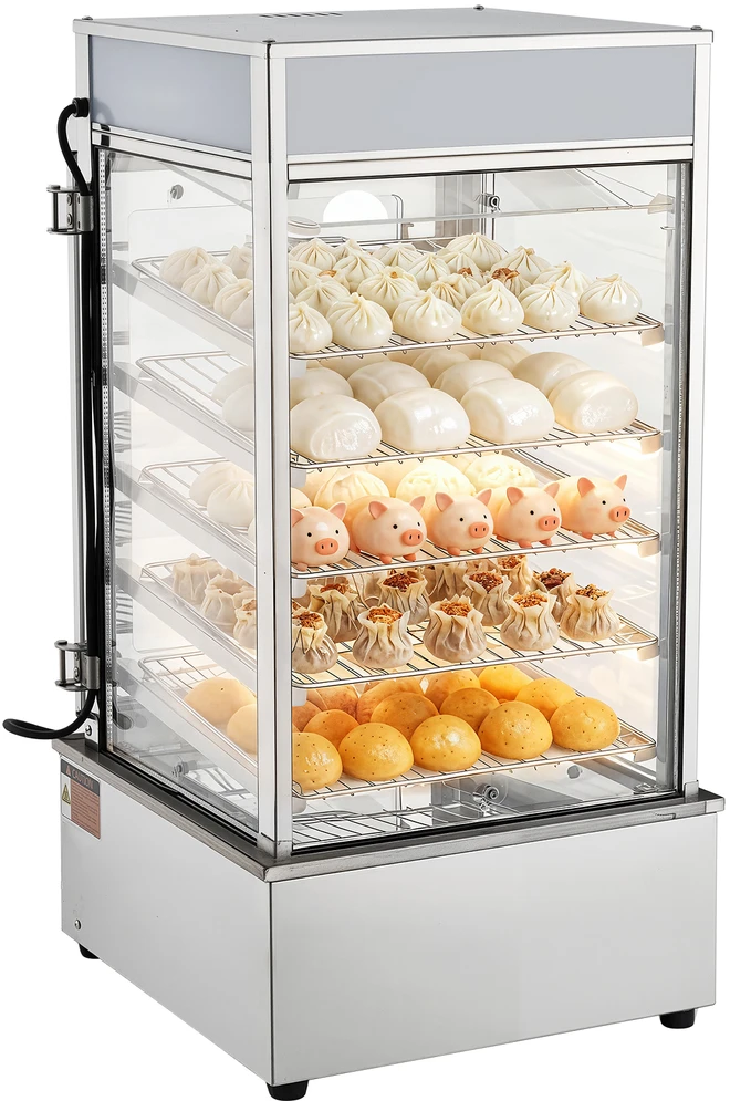 VEVOR 5 aukštų maisto šildymo vitrina su LED