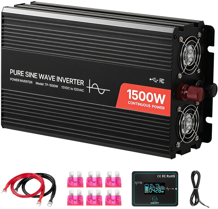 VEVOR 1500W automobilinė maitinimo keitiklis