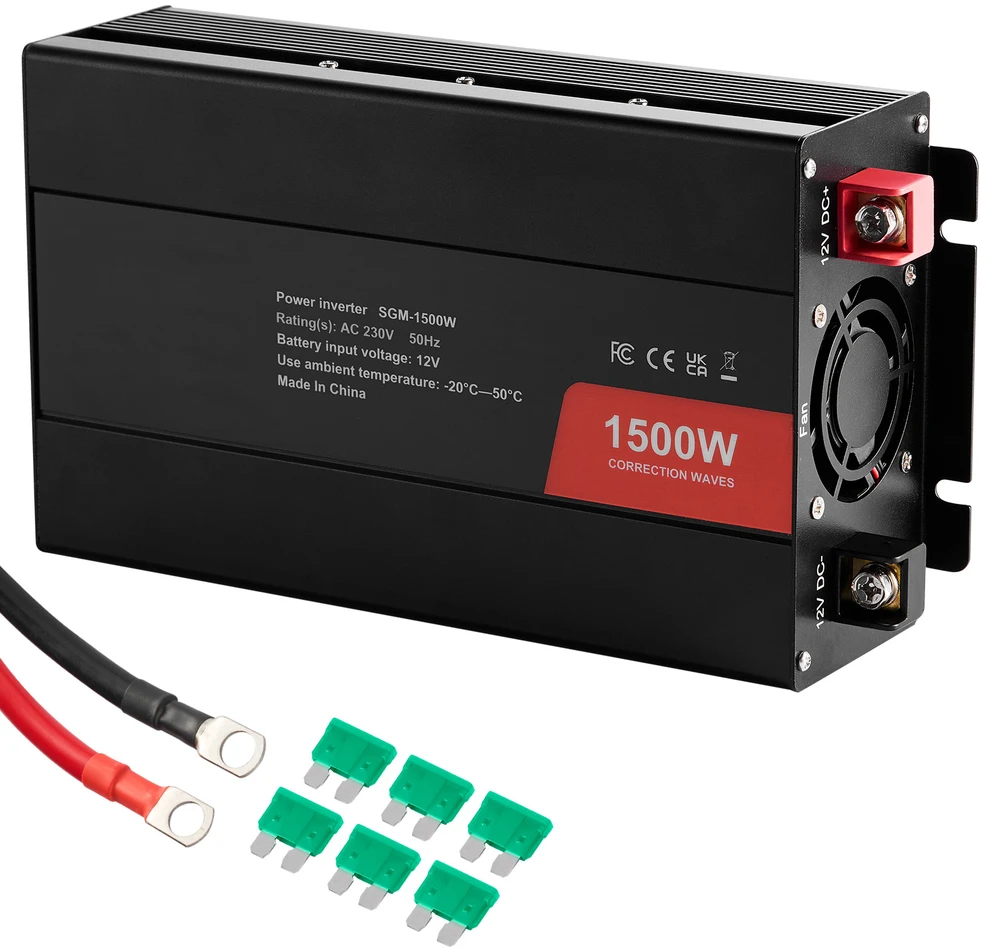 VEVOR Modifikuotas sinusinis keitiklis 1500W 12V į 230V