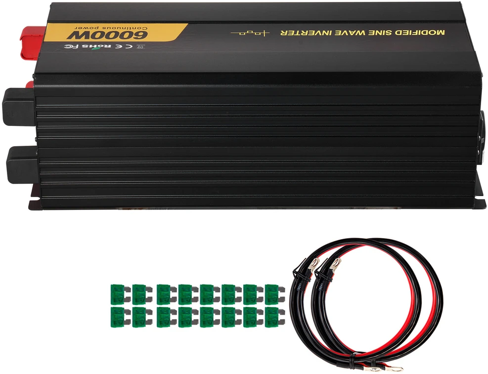 VEVOR Keitiklis 6000W 12V į 230V su LCD ekranu