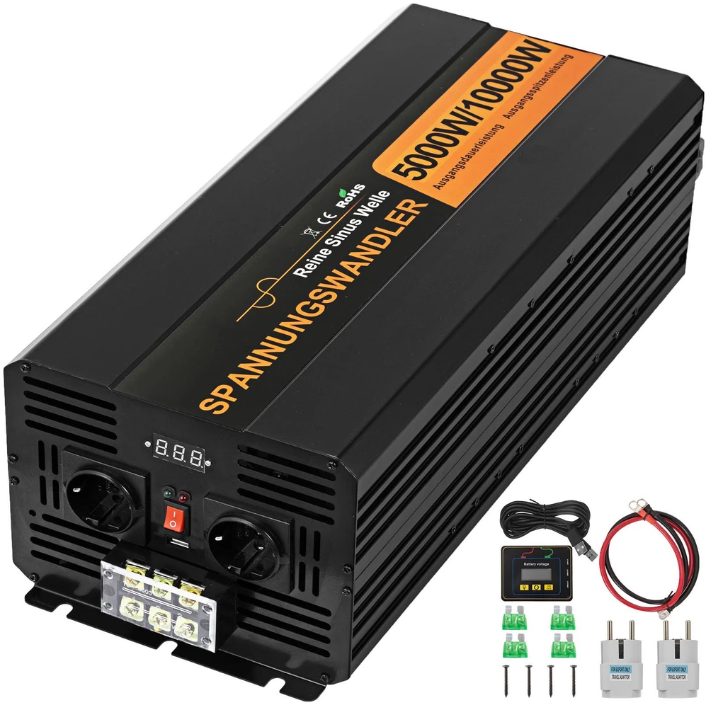 VEVOR 5000w 24v 230v grynųjų sinusų inverteris