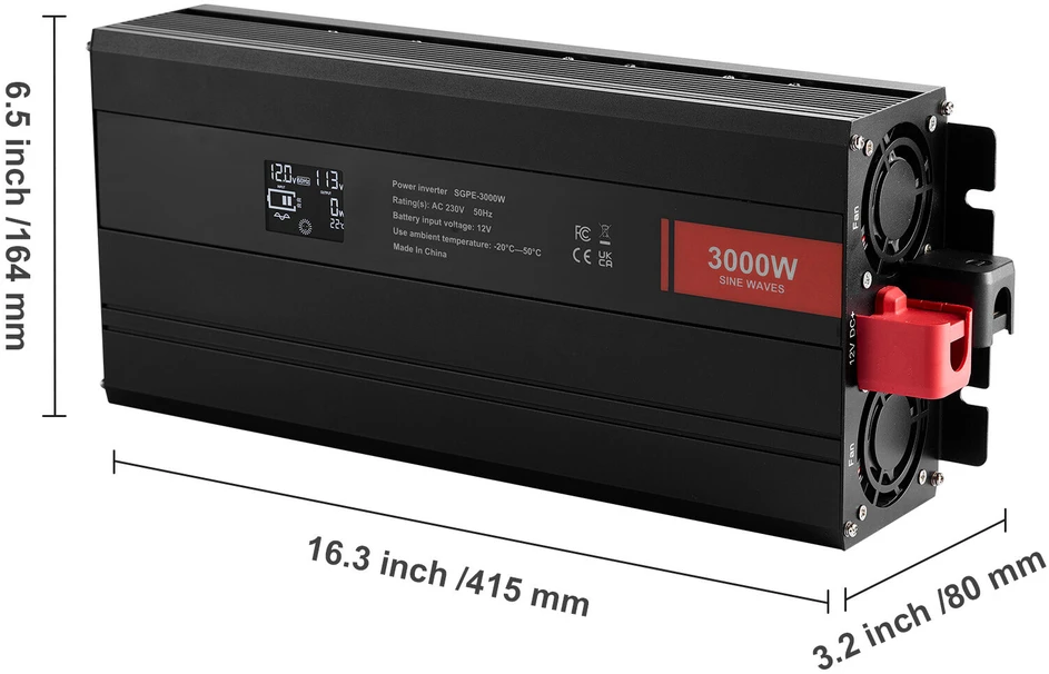 VEVOR Grynos sinusinės bangos inverteris 3000W
