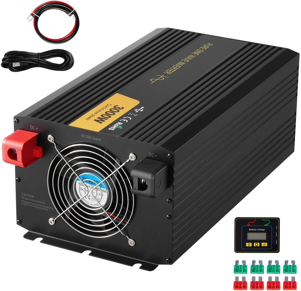 VEVOR Švarios sinusinės bangos inverteris 3000W