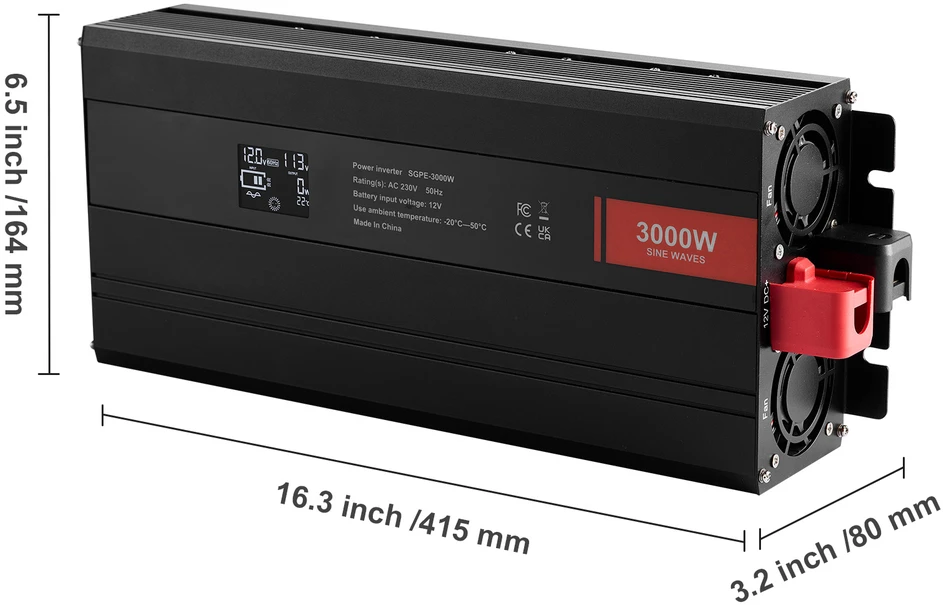 VEVOR Grynos sinusinės bangos inverteris 3000W
