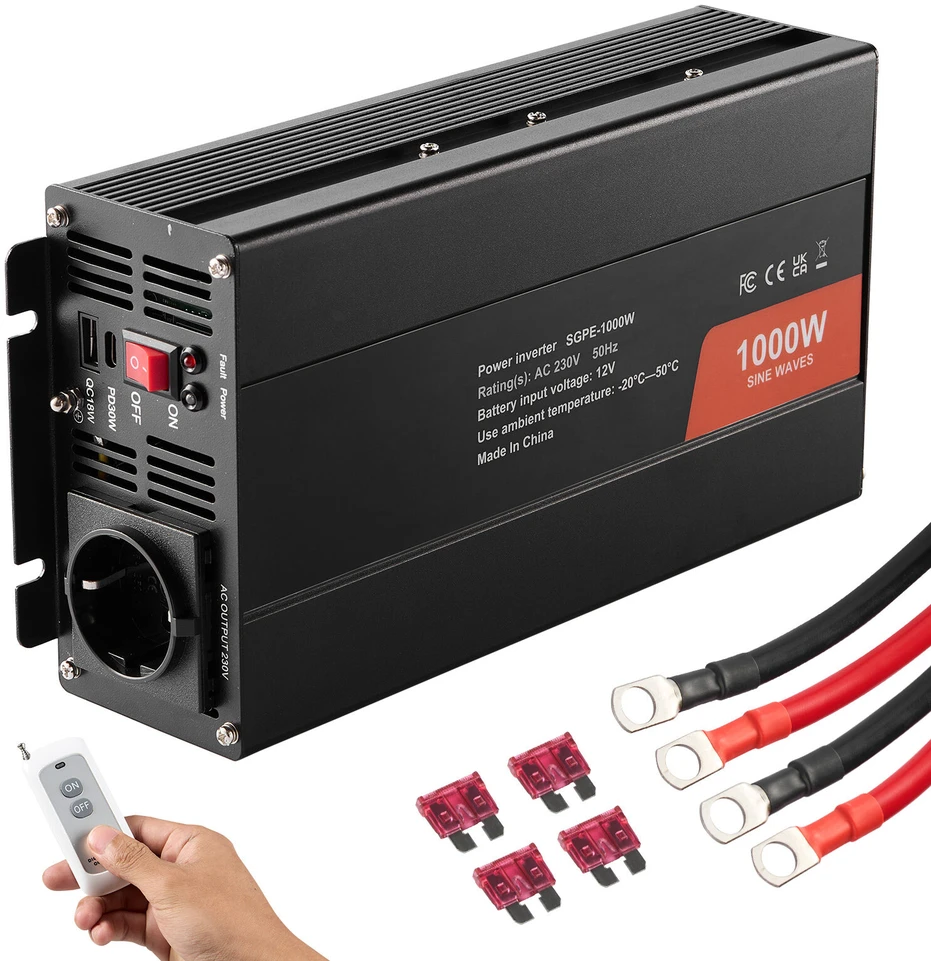 VEVOR 1000W grynasis sinusinės bangos inverteris