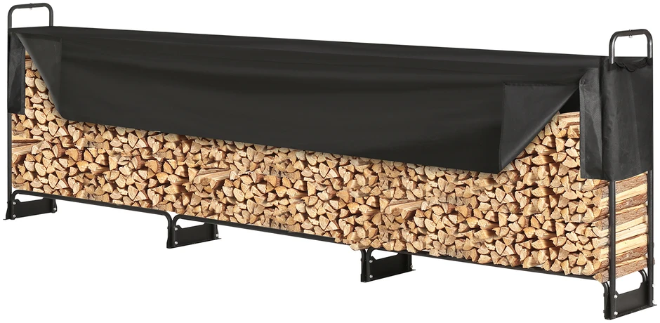 VEVOR Lauko malkų stovas su uždangalu 386 cm