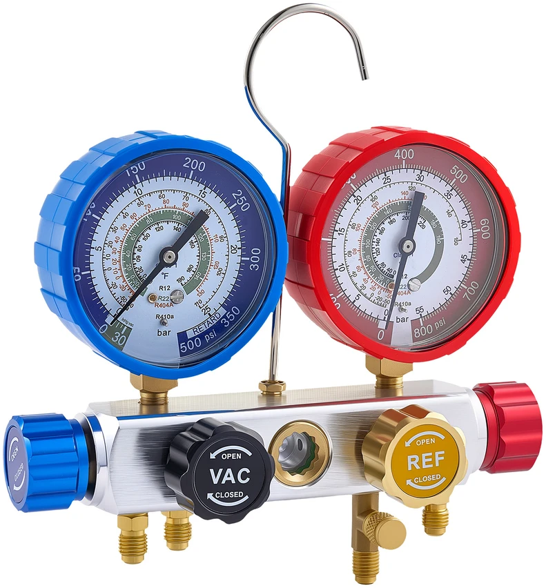 VEVOR oro kondicionierių mašinų manometrų rinkinys R22 R404A R410A R12