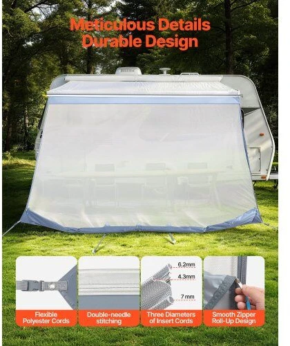 VEVOR RV markizės saulės uždanga, 2 x 3.3 m