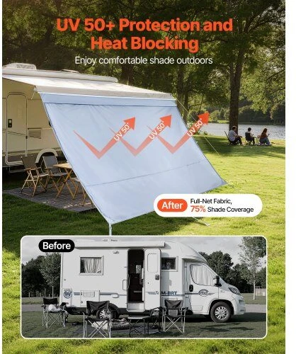 VEVOR RV markizės saulės uždanga, 2 x 3.3 m