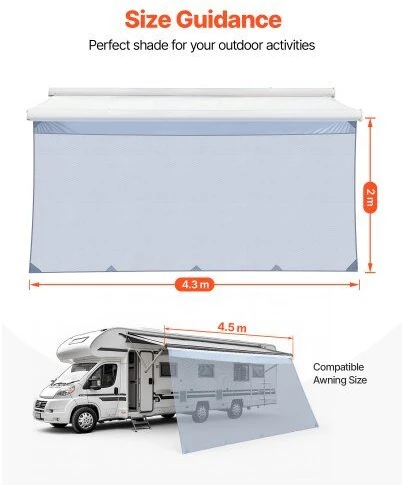 VEVOR RV tentinė saulės užuolaida 2 x 4,3 m