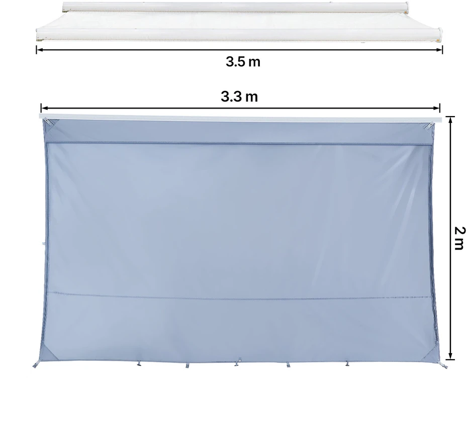VEVOR RV markizės saulės uždanga, 2 x 3.3 m