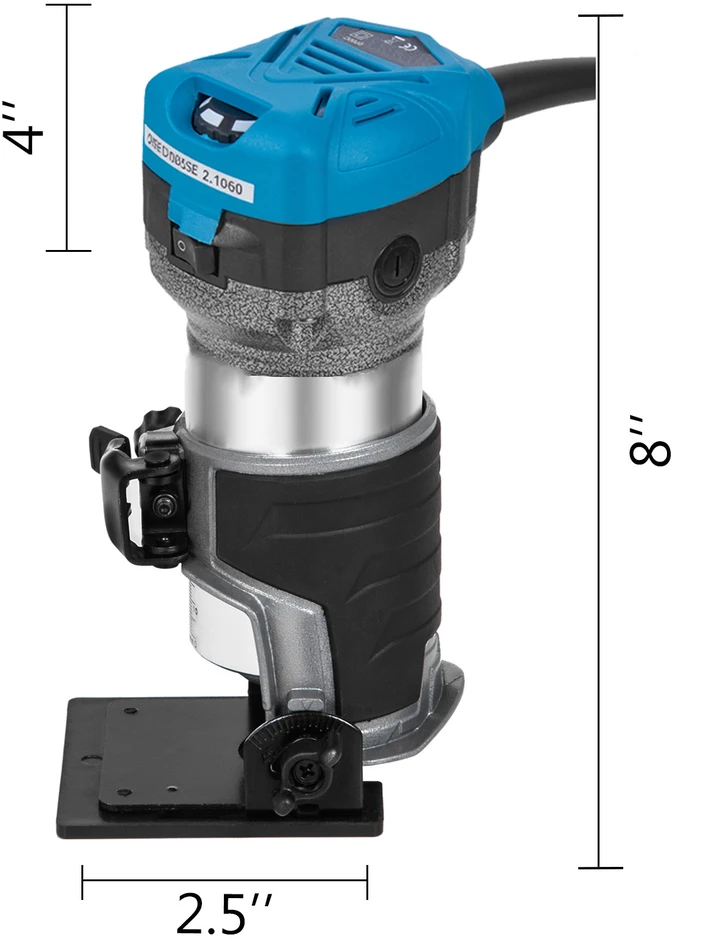 VEVOR 800W kompaktiškas frezeris su 30 000 aps./min.