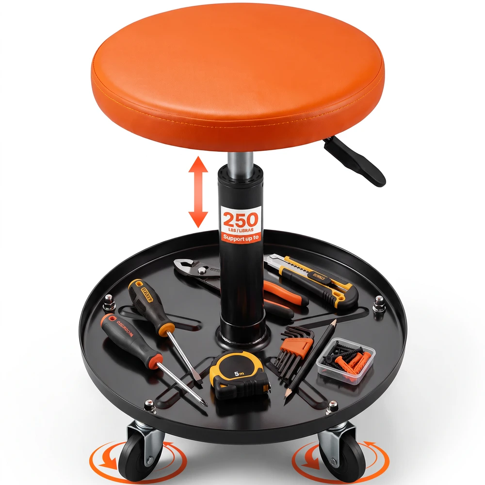 VEVOR Mechaniko taburetė su reguliuojamu aukščiu