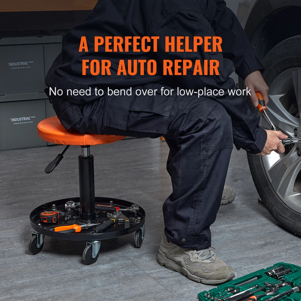 VEVOR Mechaniko taburetė su reguliuojamu aukščiu