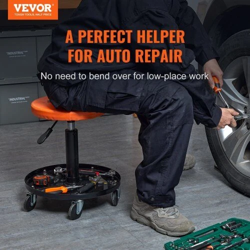 VEVOR Mechaniko taburetė su reguliuojamu aukščiu