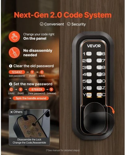 VEVOR mechaninė užrakto sistema su kodu