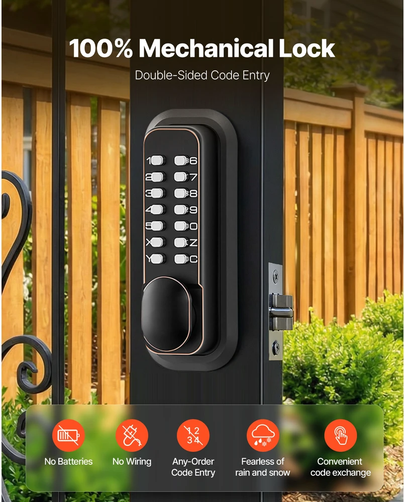 VEVOR mechaninė užrakto sistema su kodu
