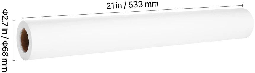 VEVOR Medicininis tyrimo stalas popierius 21 cm x 68.58 m