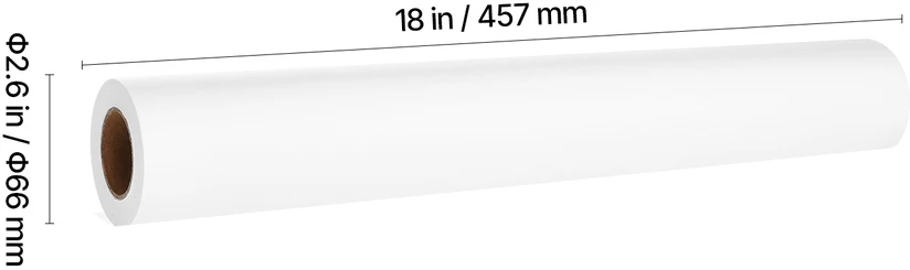 VEVOR Medicininis tyrimo stalo popierius 18 cm x 69 m