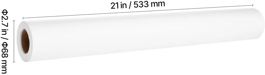 VEVOR Medicininis tyrimo stalas popierius 21 cm x 68.58 m