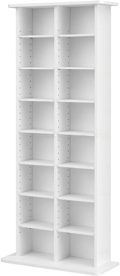 VEVOR 8 pakopų medijos saugykla, balta