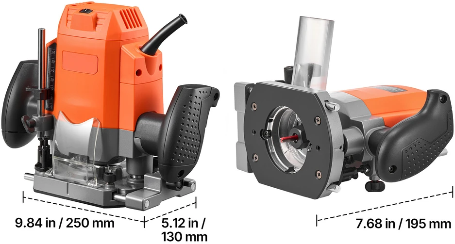 VEVOR Medžio freza 1,6 AG 1200 W
