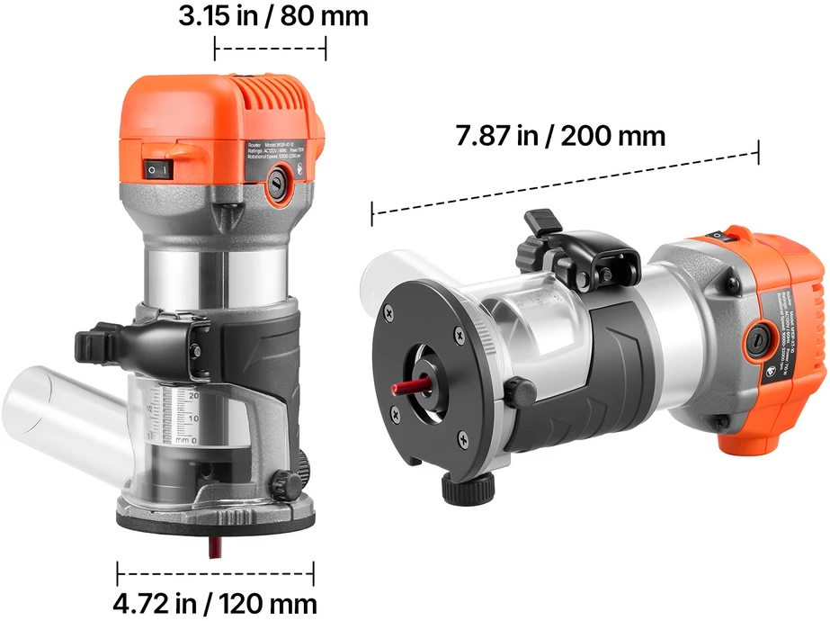 VEVOR Rankinis medžio frezeris 1 AG 710W