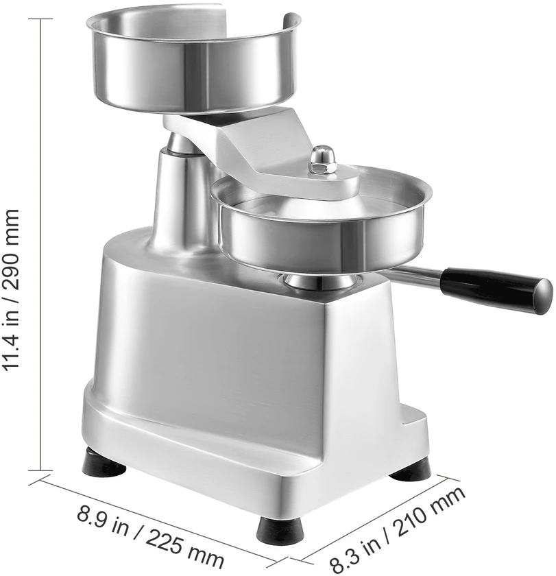 VEVOR Komercinis mėsainių formuotojas, 130mm