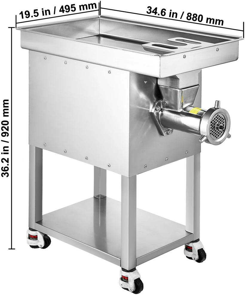 VEVOR Pramoninė elektrinė mėsmalė 89 kg, 22 kg/min 2200 W