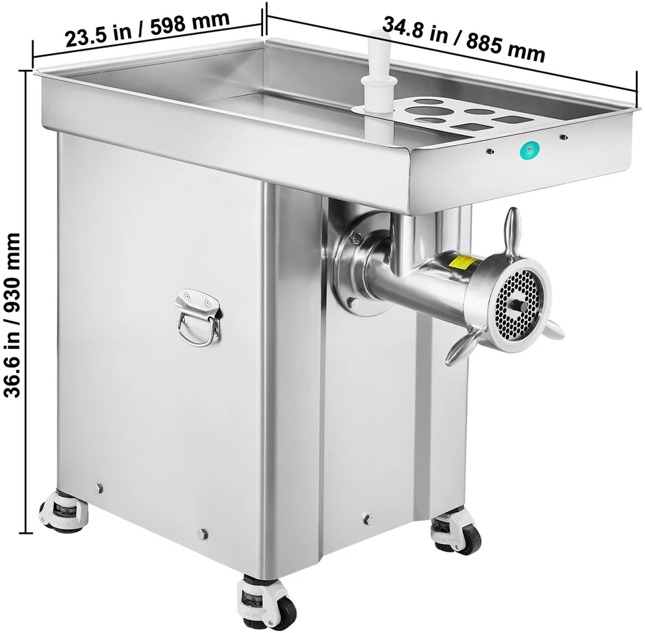 Mėsmalė VEVOR Pramoninė elektrinė mėsos malūnėlis 16,7kg/min