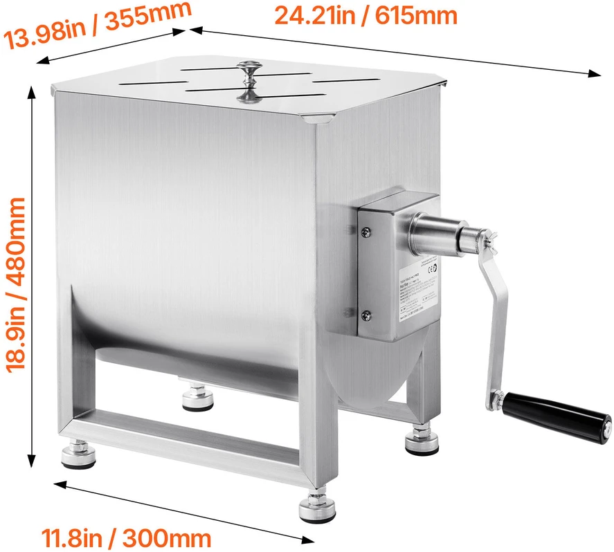 VEVOR Rankinė mėsmalė dešroms, 60 l talpa