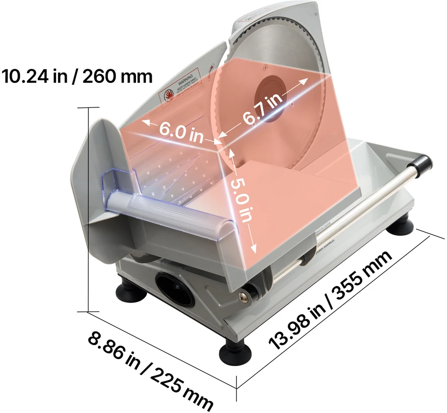 VEVOR Elektrinė mėsmalė su 170 mm ašmenimis